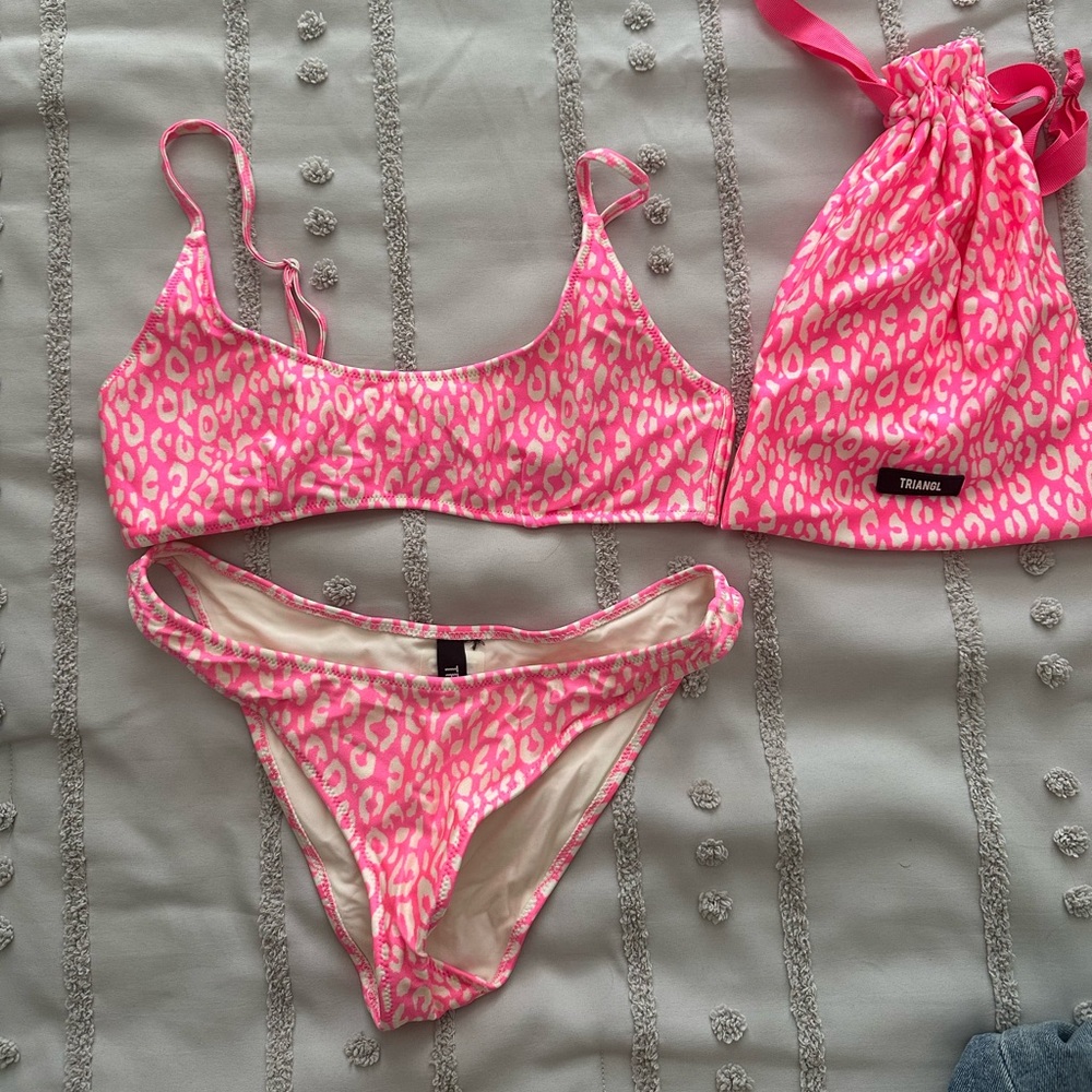 Triangl Swimwear Pink Leopard Bikini Set